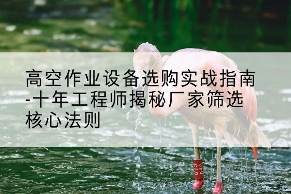 肥西剪叉式升降机厂家-高空作业设备选购实战指南-十年工程师揭秘厂家筛选核心法则